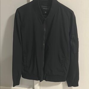 Banana Republic Black Bomber Jacket Sleek Contemporary Style